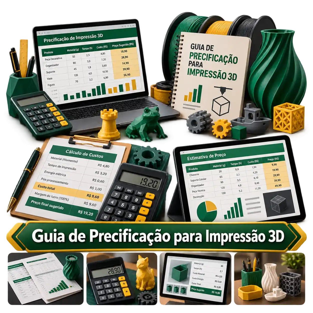 Bônus 2 — Guia de Precificação para Impressão 3D