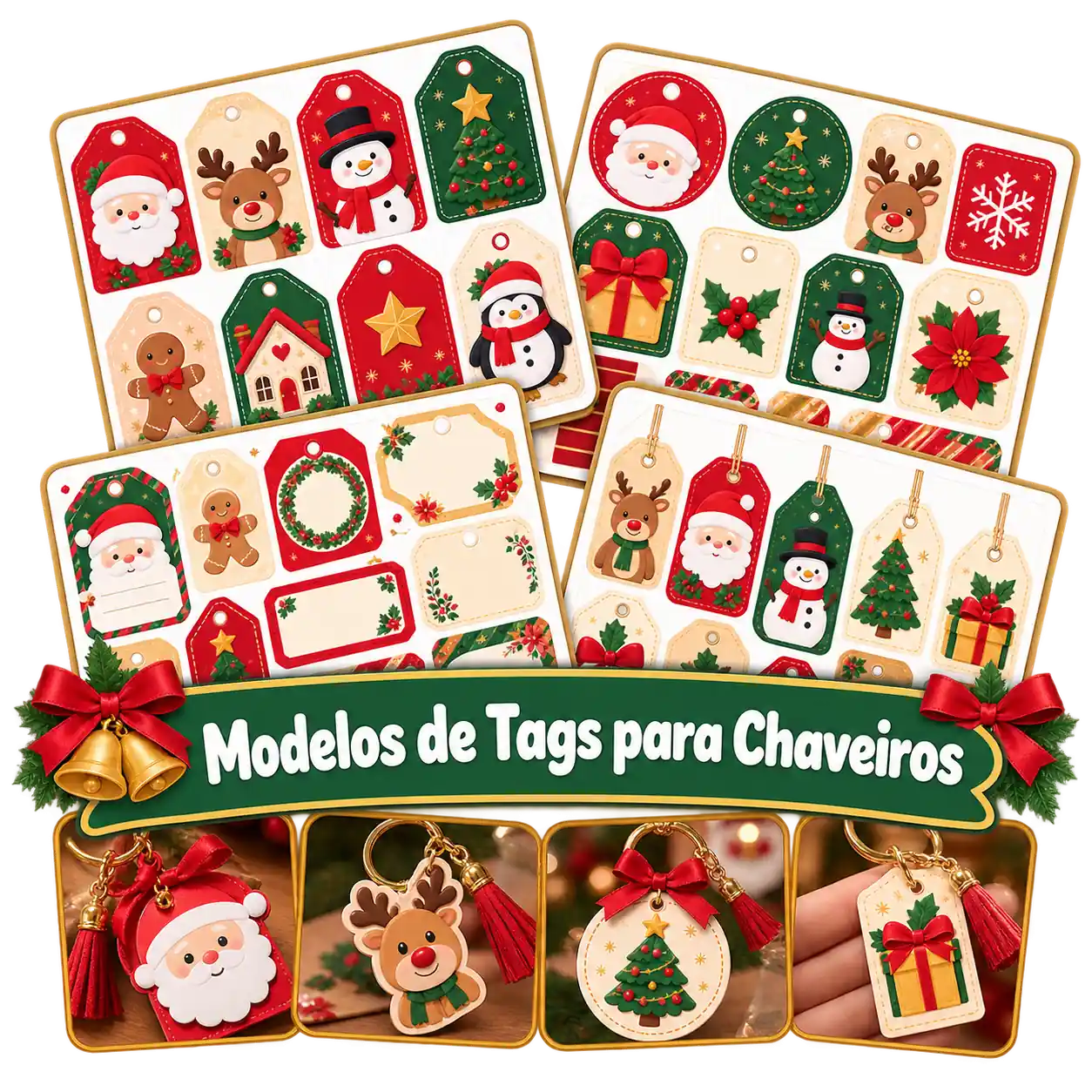 Bônus 3 — Modelos de Tags para Chaveiros